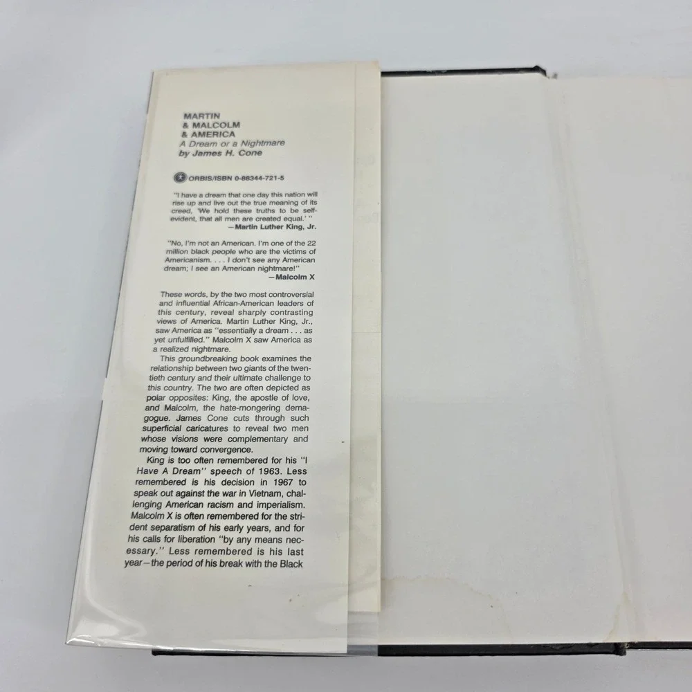 Martin & Malcolm & America James H. Cone 1992 Hardcover Civil Rights MLK X